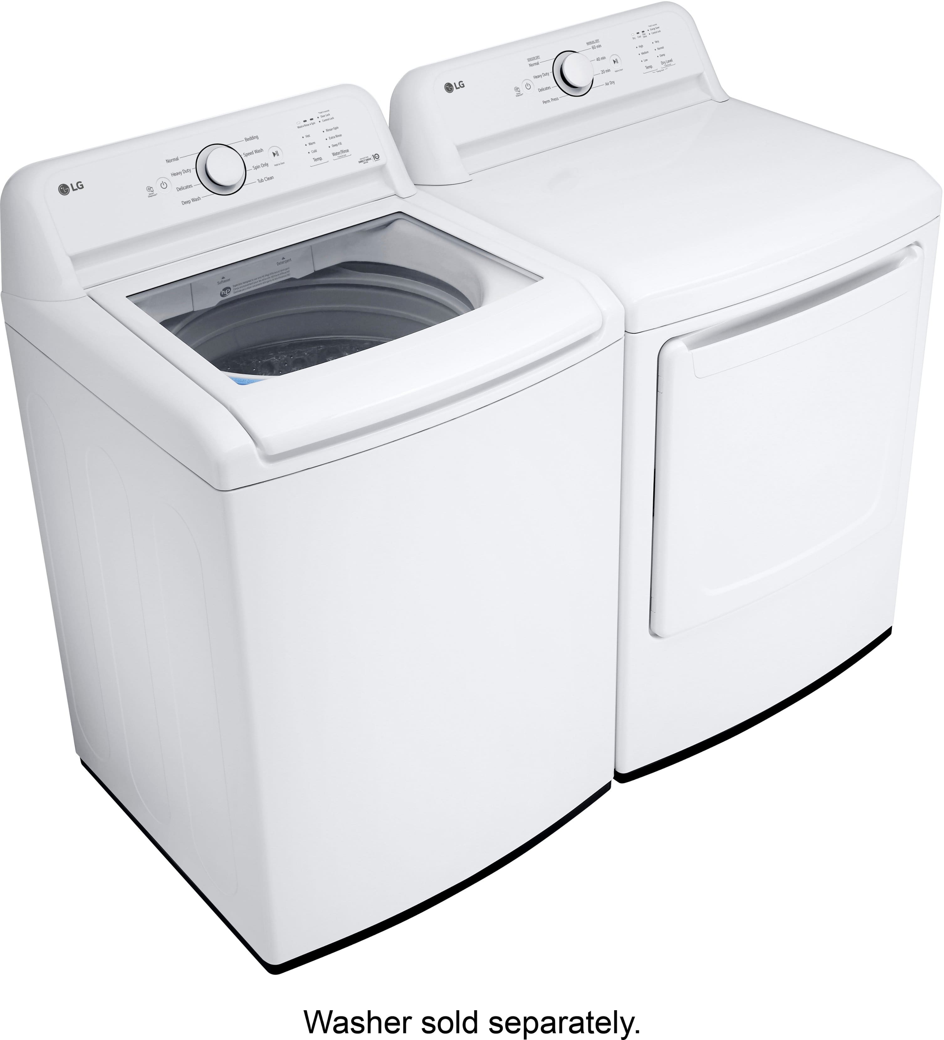 Alt View 21. LG - 7.3 Cu. Ft. Electric Dryer with Sensor Dry - White.