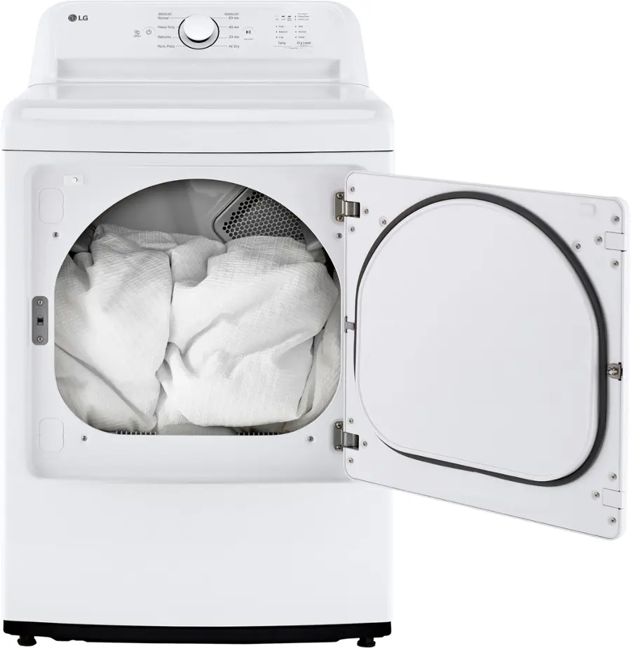 Alt View 11. LG - 7.3 Cu. Ft. Electric Dryer with Sensor Dry - White.