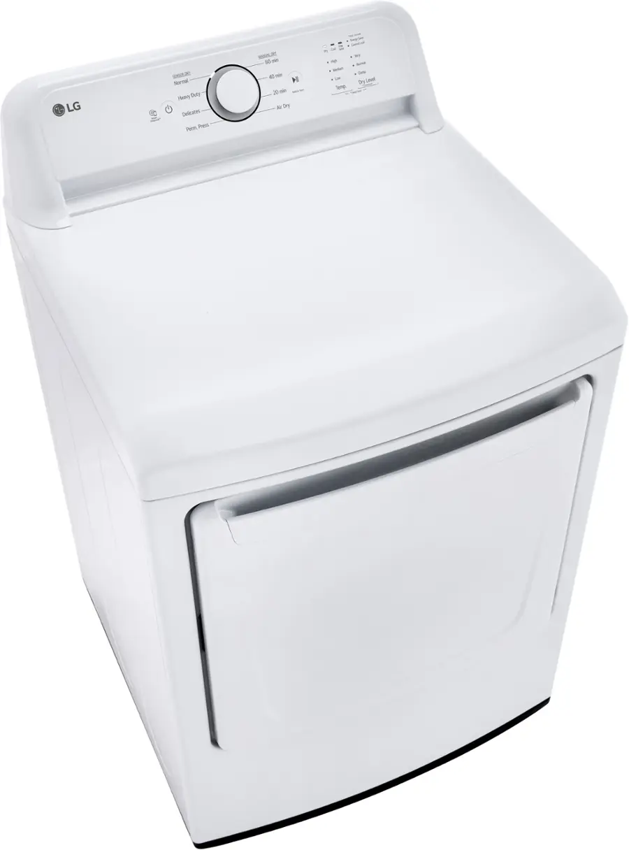 Alt View 12. LG - 7.3 Cu. Ft. Electric Dryer with Sensor Dry - White.