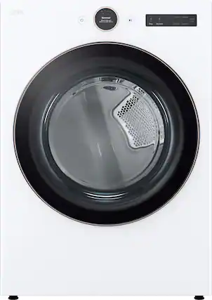 LG - 7.4 Cu. Ft. Stackable Smart Electric Dryer with Steam and Sensor Dry - White