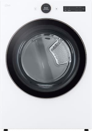 LG - 7.4 Cu. Ft. Stackable Smart Electric Dryer with Steam and Sensor Dry - White