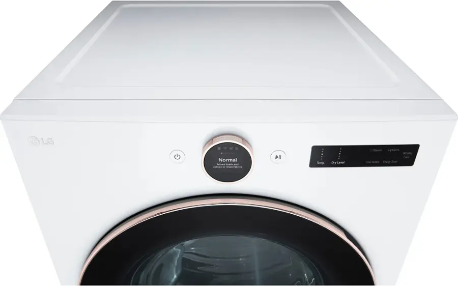Alt View 19. LG - 7.4 Cu. Ft. Smart Electric Dryer with Steam and Sensor Dry - White.