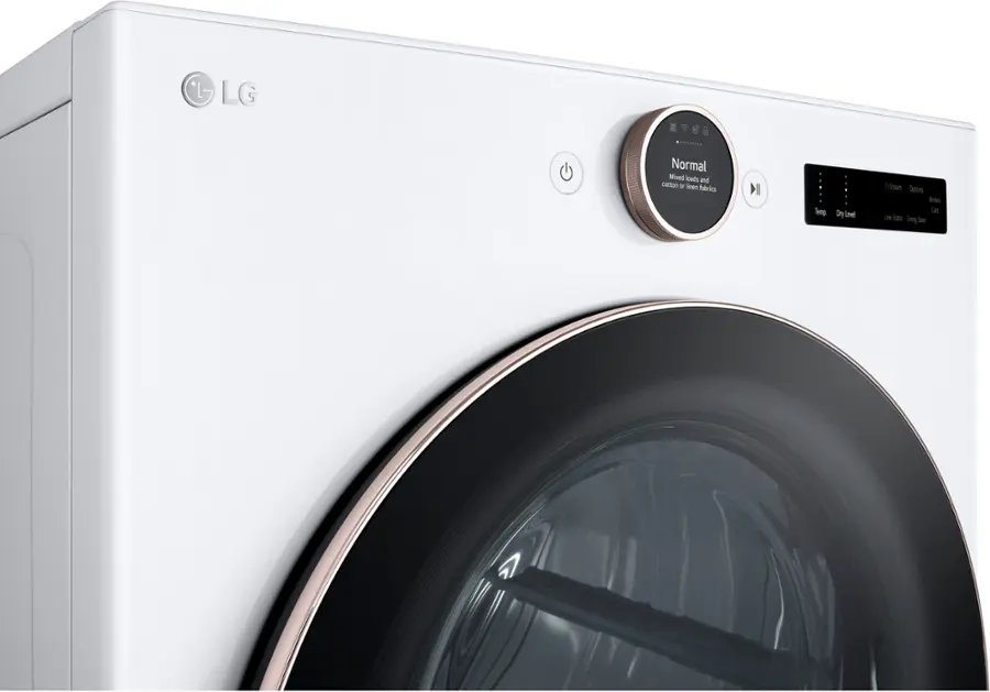 Alt View 20. LG - 7.4 Cu. Ft. Smart Electric Dryer with Steam and Sensor Dry - White.