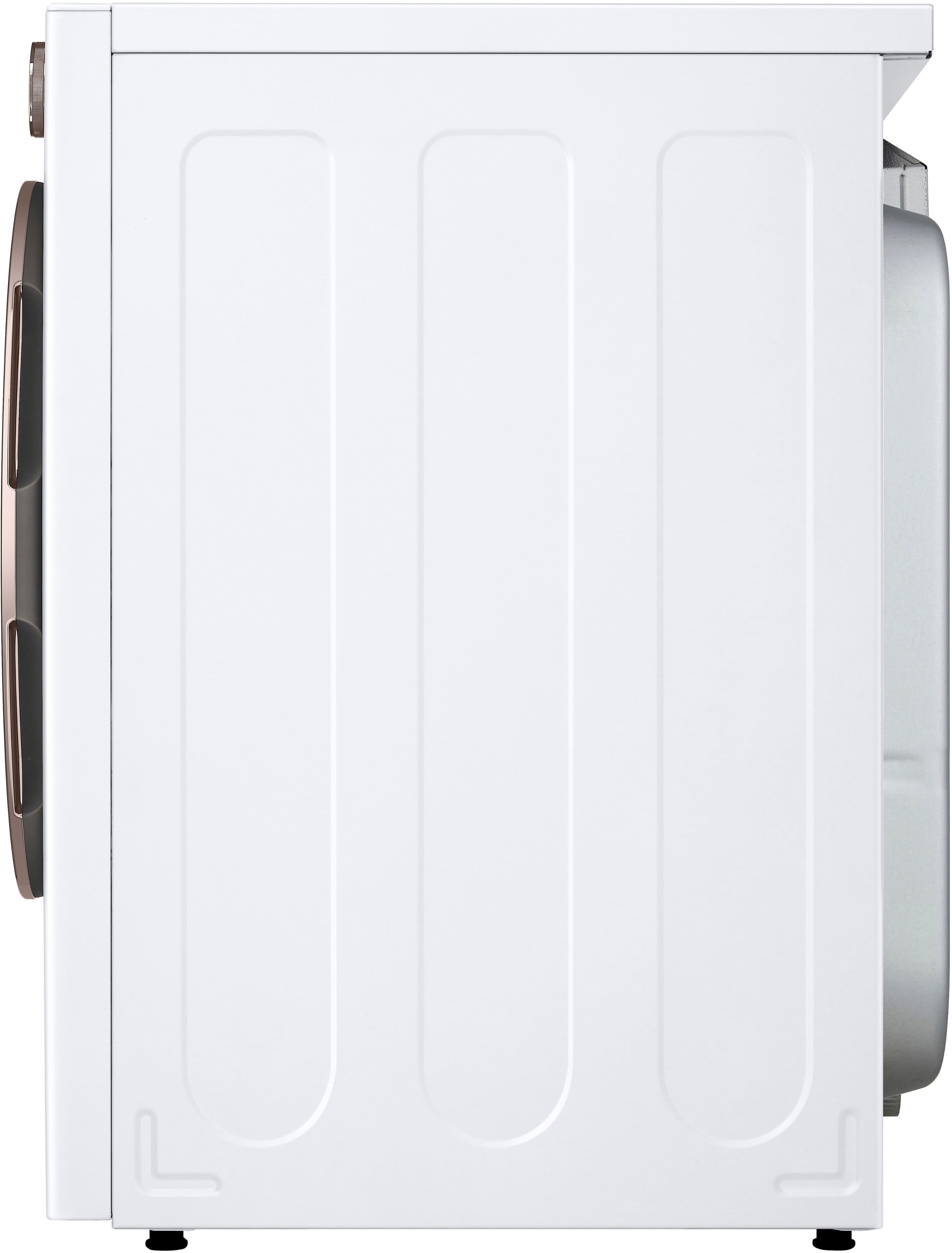 Alt View 26. LG - 7.4 Cu. Ft. Smart Electric Dryer with Steam and Sensor Dry - White.