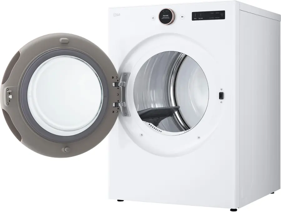 Alt View 17. LG - 7.4 Cu. Ft. Smart Electric Dryer with Steam and Sensor Dry - White.