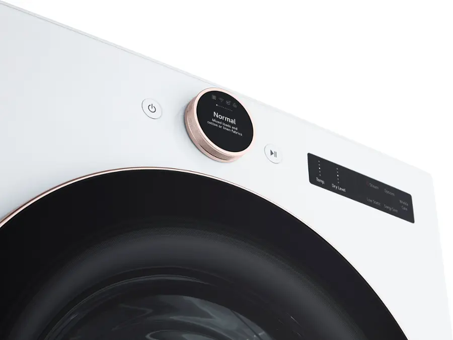 Alt View 18. LG - 7.4 Cu. Ft. Smart Electric Dryer with Steam and Sensor Dry - White.