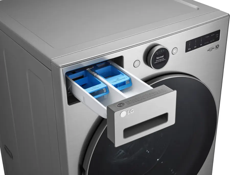 Alt View 28. LG - 4.5 Cu. Ft. High-Efficiency Smart Front Load Washer with Steam and TurboWash 360 - Graphite Steel.
