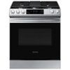 Samsung - 6.0 cu. ft. Smart Slide-in Gas Range with Air Fry & Convection - Stainless steel