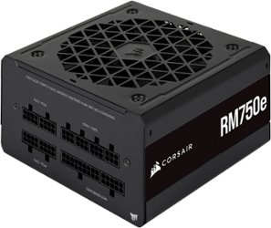 CORSAIR - RMe Series RM750e 80 PLUS Gold Fully Modular Low-Noise ATX Power Supply - Black - Front_Zoom