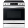 Samsung - BESPOKE 6.3 cu. ft. Smart Slide-in Electric Range with Air Fry & Convection - White Glass