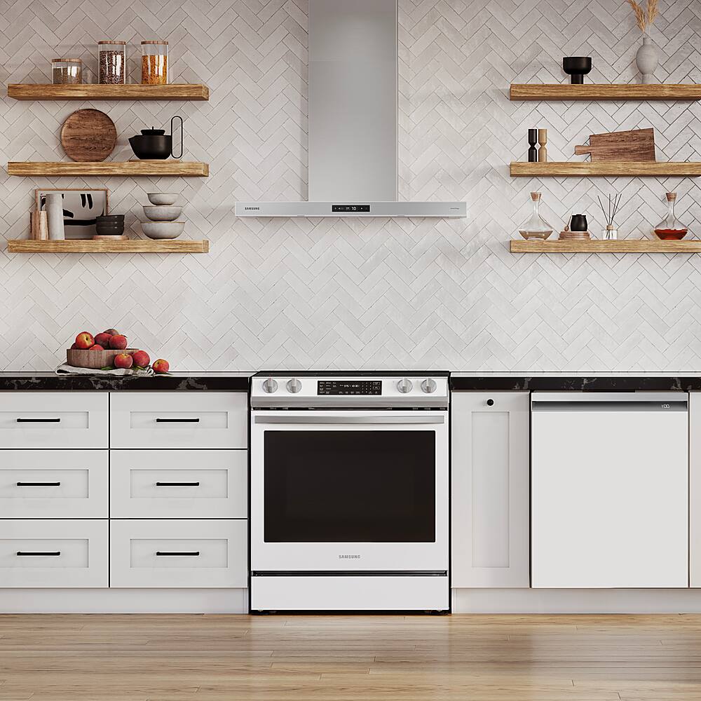 Alt View 12. Samsung - 36" BESPOKE Smart Wall Mount Hood - Gray.