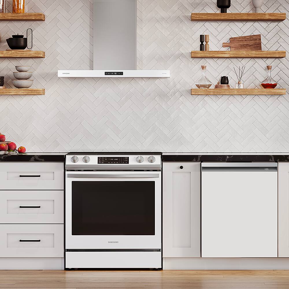 Alt View 12. Samsung - 36" BESPOKE Smart Wall Mount Hood - White.