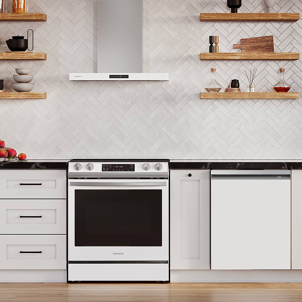 Alt View 12. Samsung - 30" BESPOKE Smart Wall Mount Hood - White.