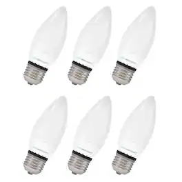 VIRIBRIGHT - Viribright® B11 LED Candelabra Bulb, E26, Frosted, Daylight 6000K (6 Pack) - 6000