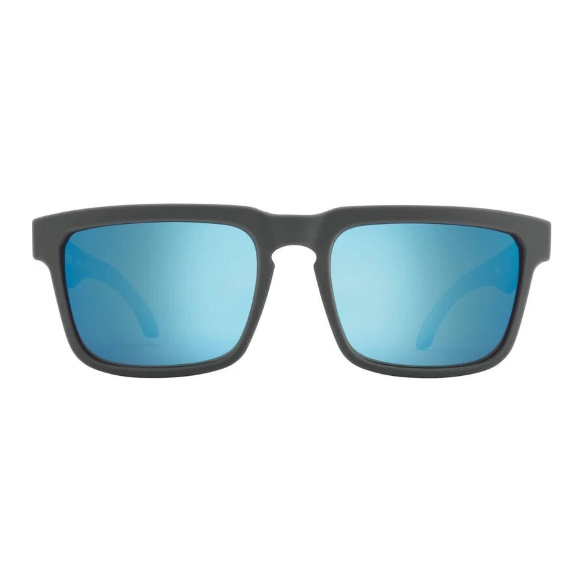 Spy Optic - SPY Helm Happy Gray Green Polar with Light Blue Spectra Mirror Lens Sunglasses
