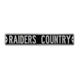Authentic Street Signs - Las Vegas Raiders Country 6" x 36" Steel Street Sign - Black