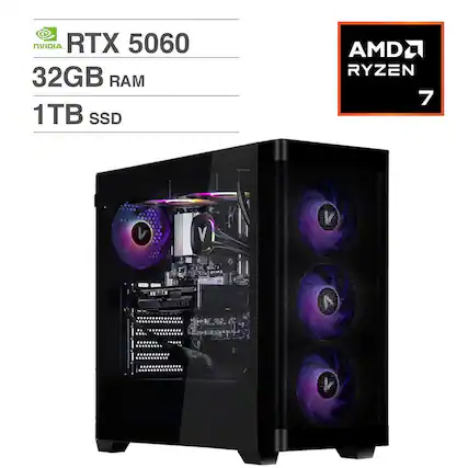 NVIDIA RTX 5060
32GB RAM
1TB SSD
AMD Ryzen 7