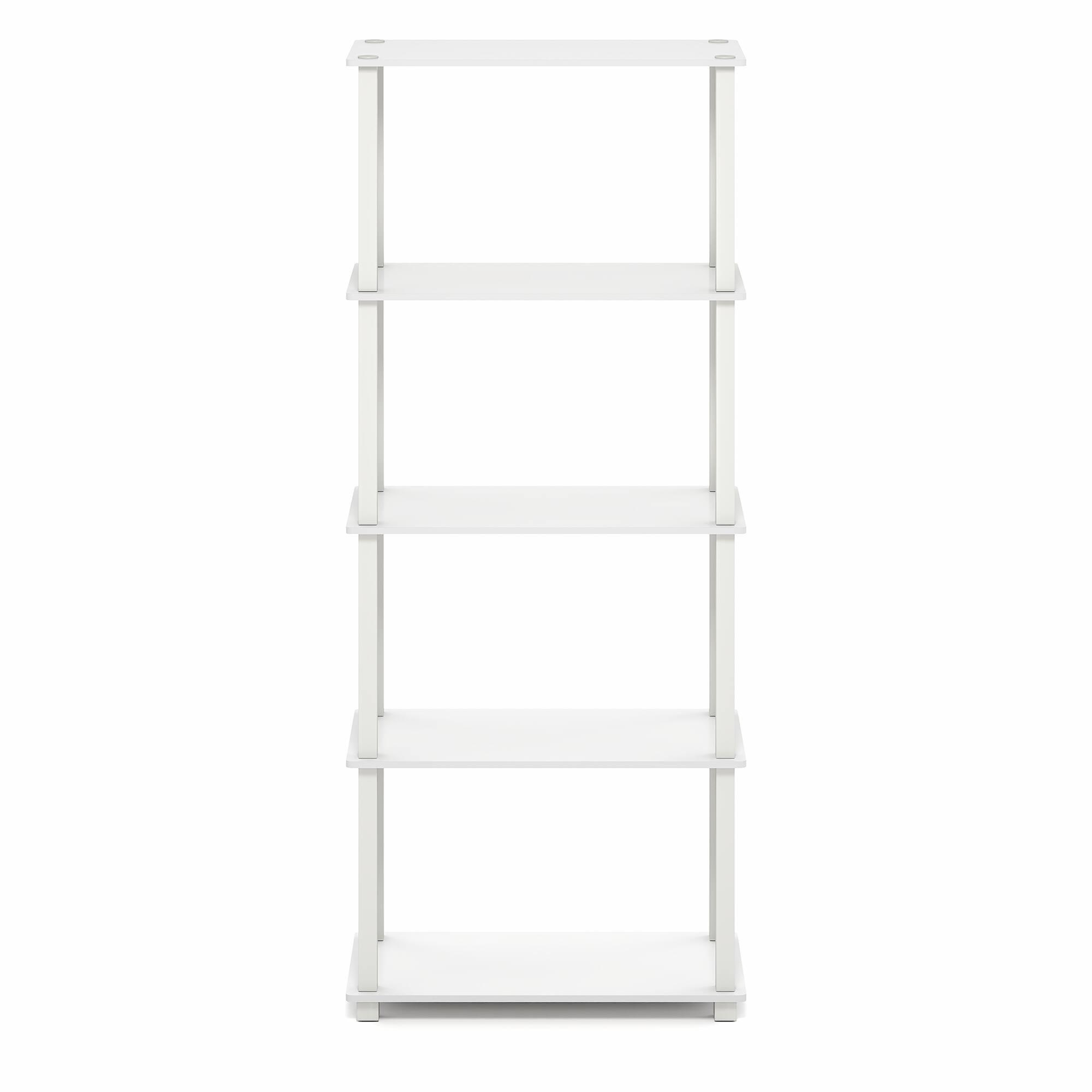 Alt View 5. Furinno - TURN-S-TUBE Book Shelf, Storage Shelves, Shelving Unit for Organization and Storage for Living Room, Home Office - White/White.