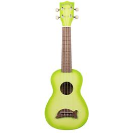 Kala - Gloss Green Apple Burst Makala Dolphin Soprano Ukulele with Tote Bag