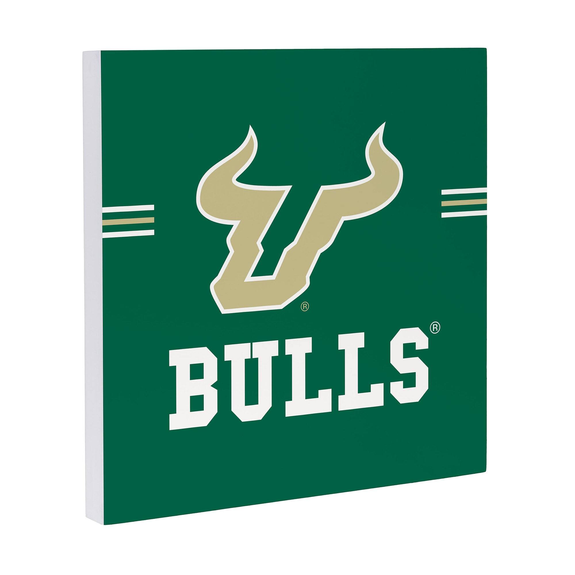 Alt View 1. Evergreen Enterprises - South Florida Bulls 12" x 12" Wood Wall Sign - Multicolor.