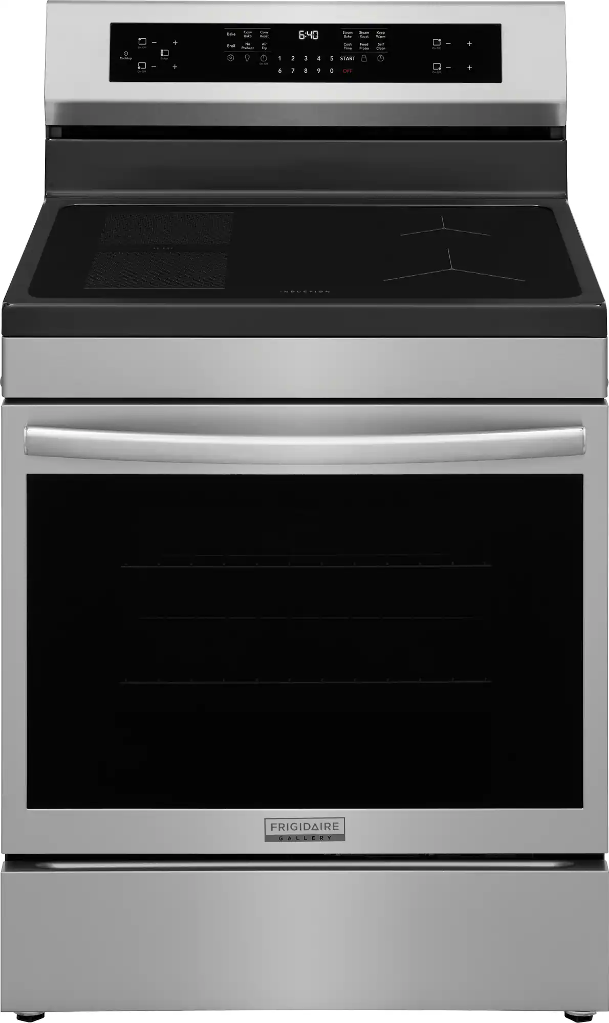 Frigidaire - Gallery 5.3 Cu. Ft. Freestanding Electric Induction Total Convection Range - Stainless Steel