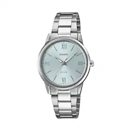 Casio - Women’s Stainless Steel Blue Dial Analog Watch - LTP-1303DD-2AVDF - Silver