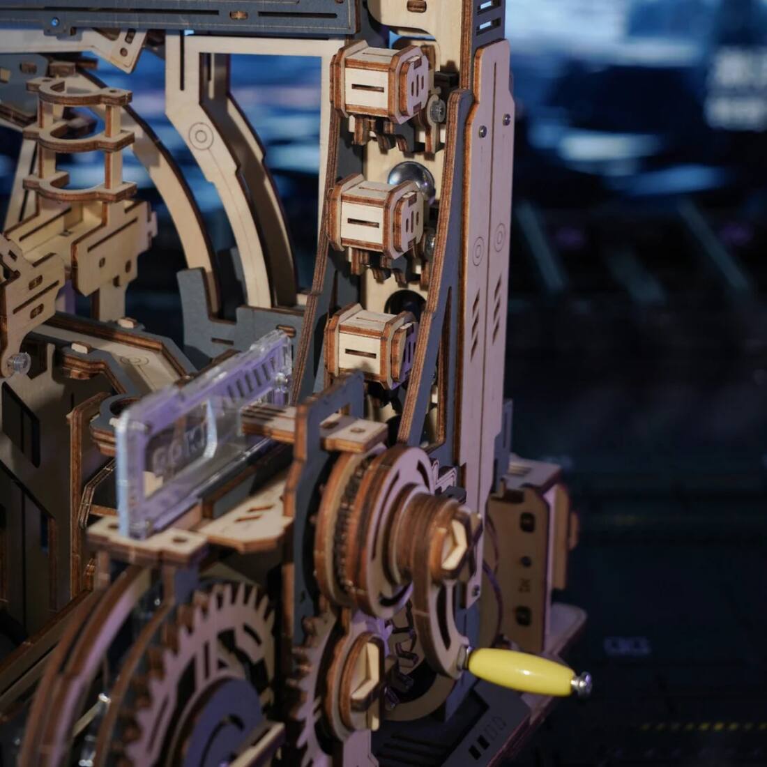 Left. 3D Puzzle - DIY 3D Moving Gears Puzzle - Marble SpacePort - 472 pcs.