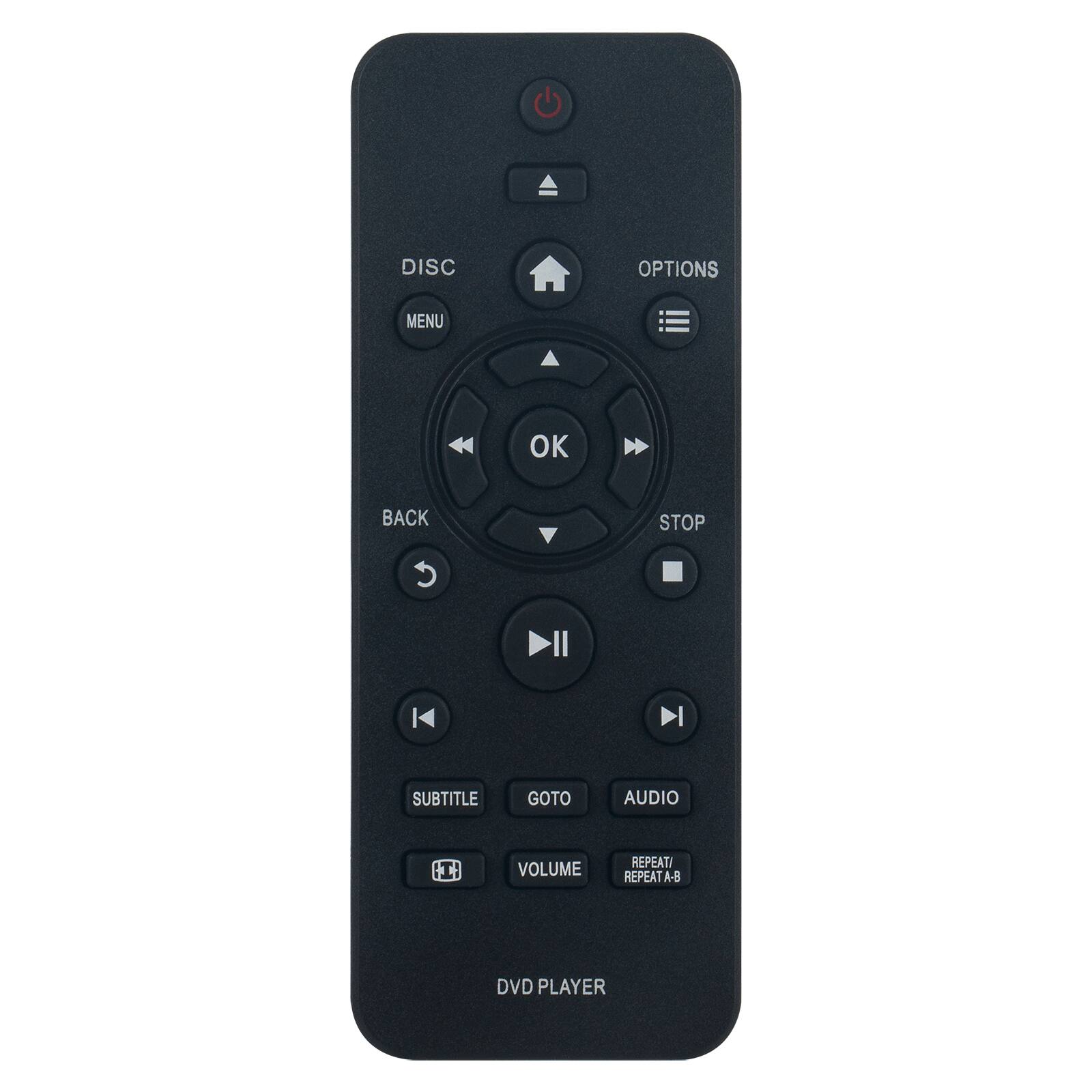WINFLIKE - New RC-5721 Replacement Remote Control fit for Philips DVD Player - Black