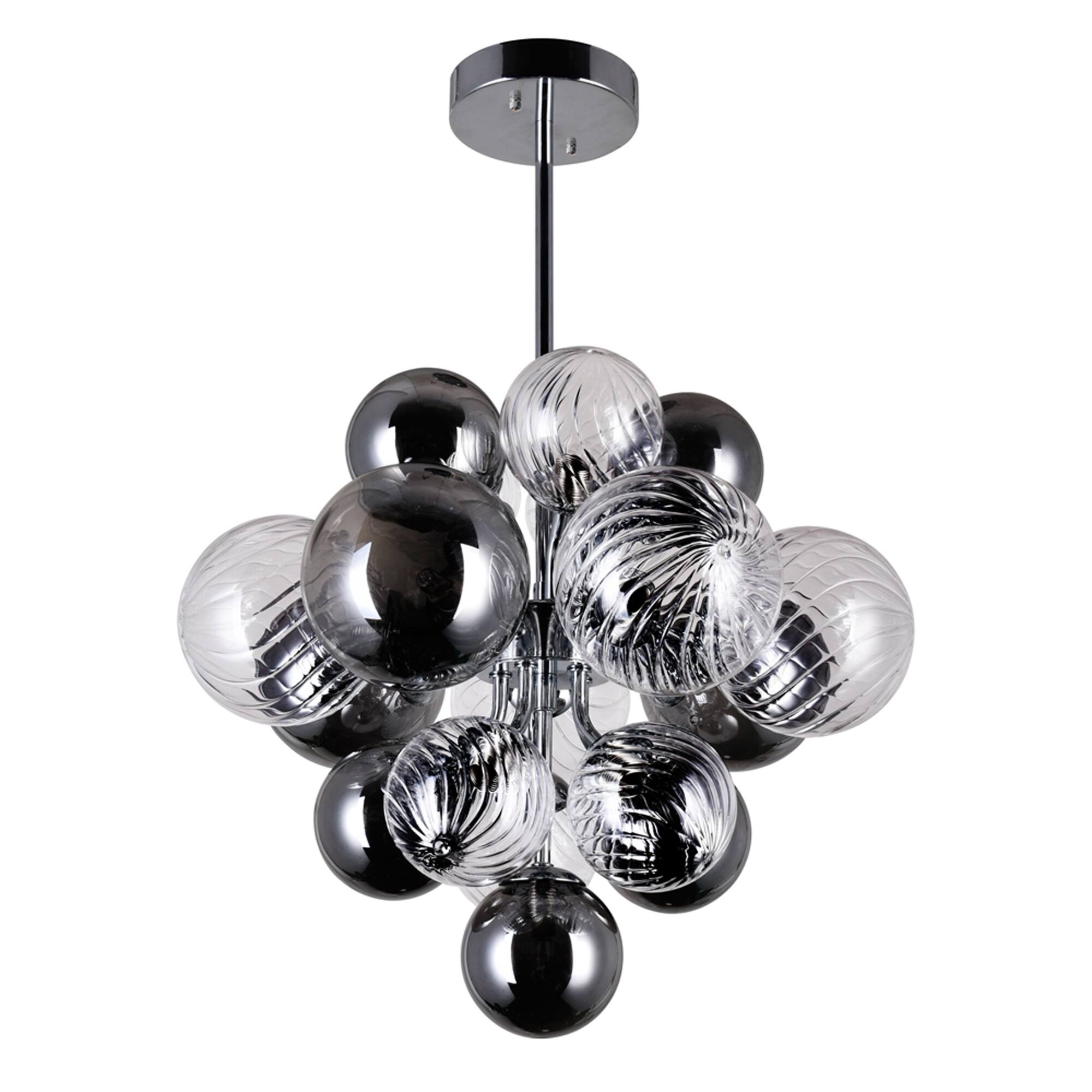 Alt View 1. CWI Lighting - Pallocino 8 Light Chandelier With Chrome Finish - Chrome.
