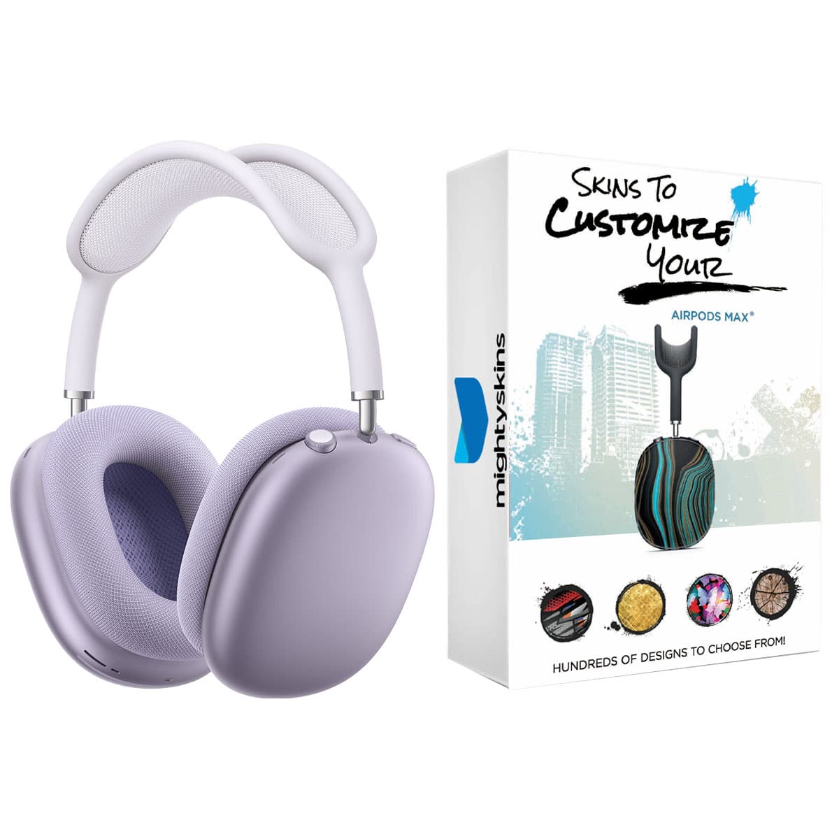 Apple - AirPods Max USB-C Active Noise Cancellation Headphones with MightySkins Customization Code - Purple