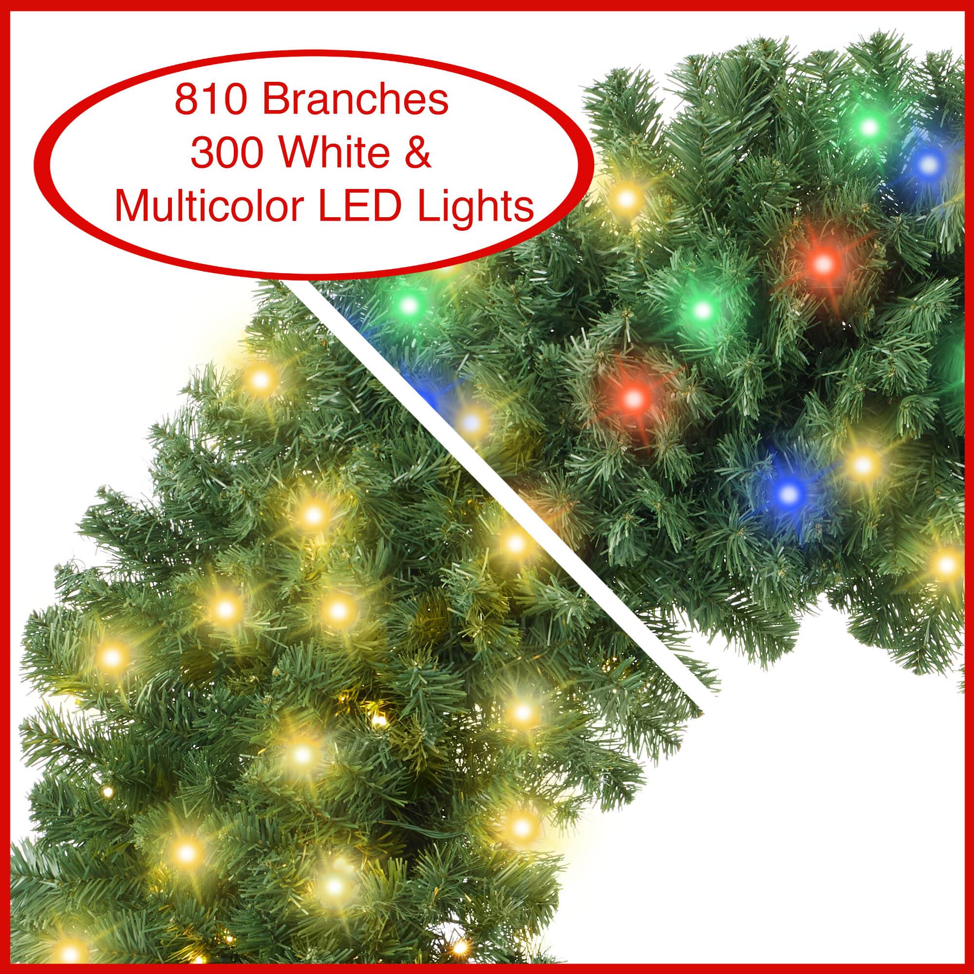 810 Branches  
300 White & Multicolor LED Lights