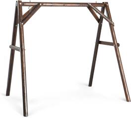 Winado - Porch Swing Frame Only, Wooden A-Frame Porch Swing Stand Suitable for 4FT Swing Bench for In/Outdoor Garden Yard Patio - Carbonized