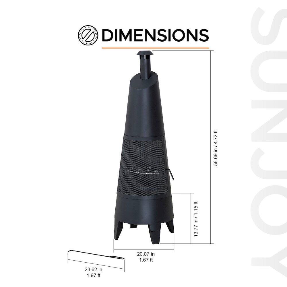 DIMENSIONS

- Height: 56.69 in / 4.72 ft
- Width: 23.62 in / 1.97 ft
- Depth: 20.07 in / 1.67 ft
- Diameter: 13.77 in / 1.15 ft