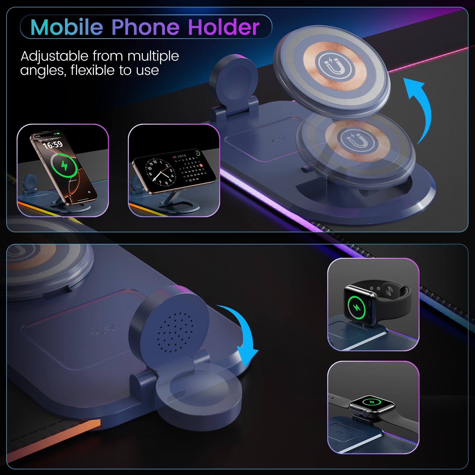 Mobile Phone Holder

Adjustable from multiple angles, flexible to use