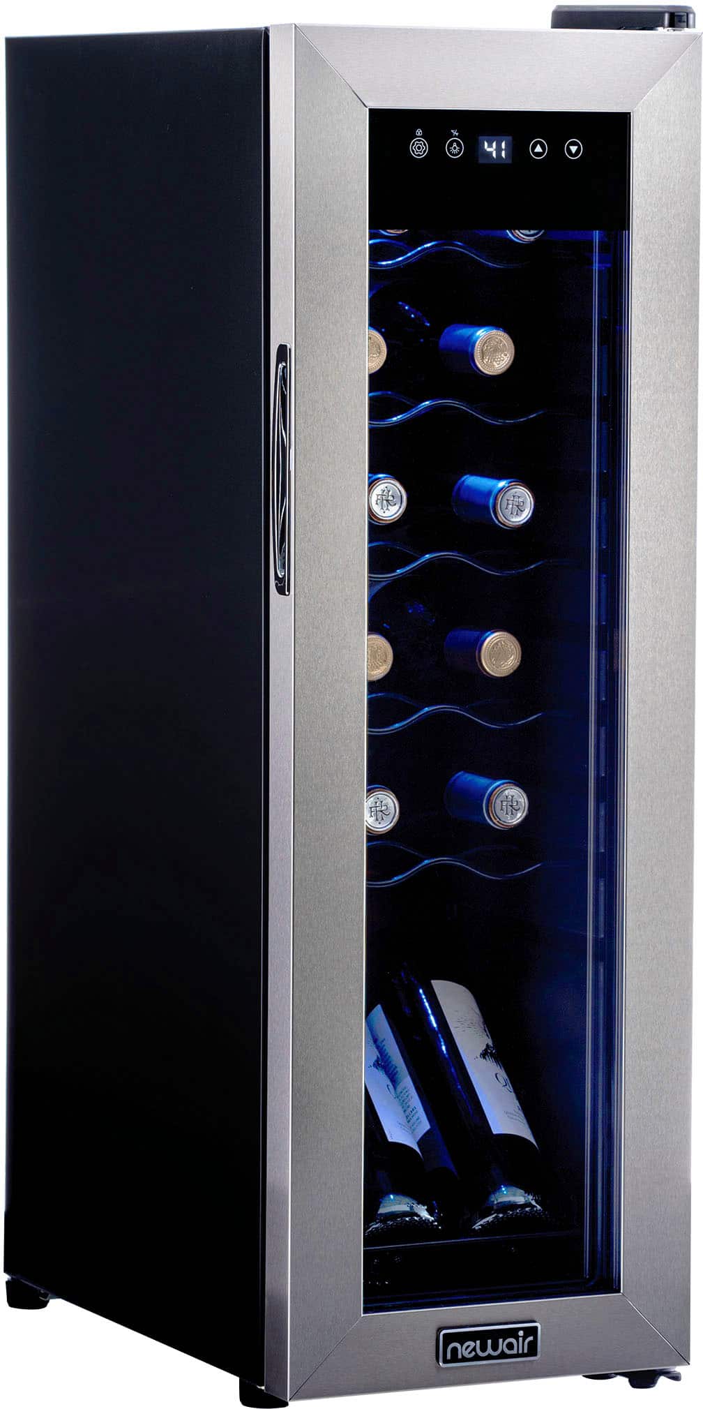 NewAir - 12-Bottle Wine Cooler with Compressor Cooling - Stainless Steel - Front_Zoom