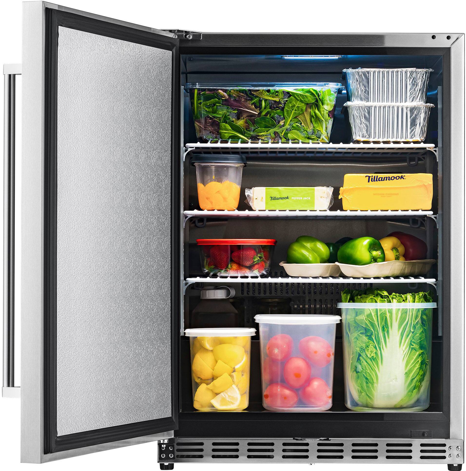 Alt View 15. NewAir - 160-Can Built-In Commercial Grade Wine and Beverage Cooler with Weatherproof Design for Indoor or Outdoor Use - Stainless Steel.