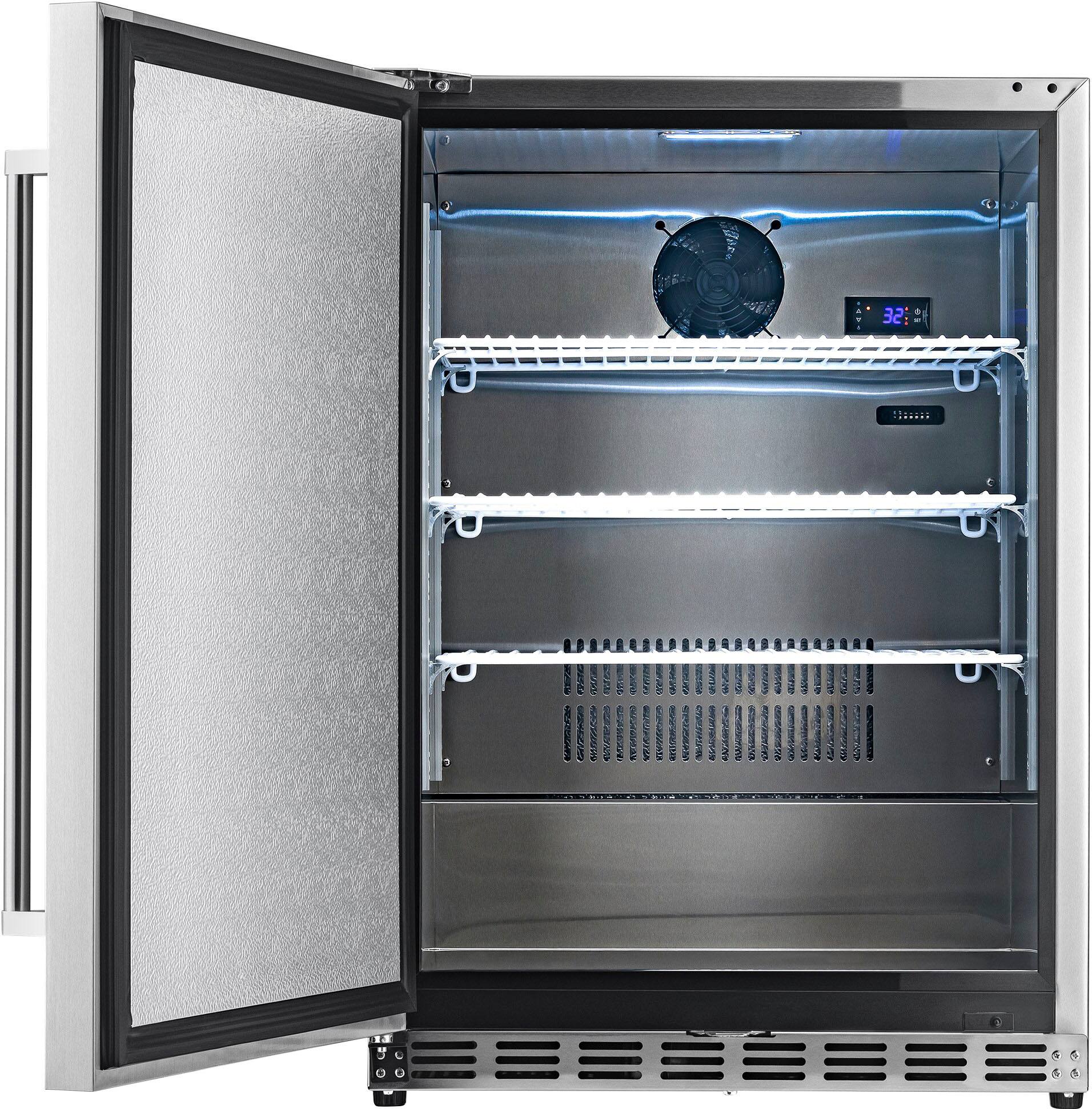 Alt View 16. NewAir - 160-Can Built-In Commercial Grade Wine and Beverage Cooler with Weatherproof Design for Indoor or Outdoor Use - Stainless Steel.