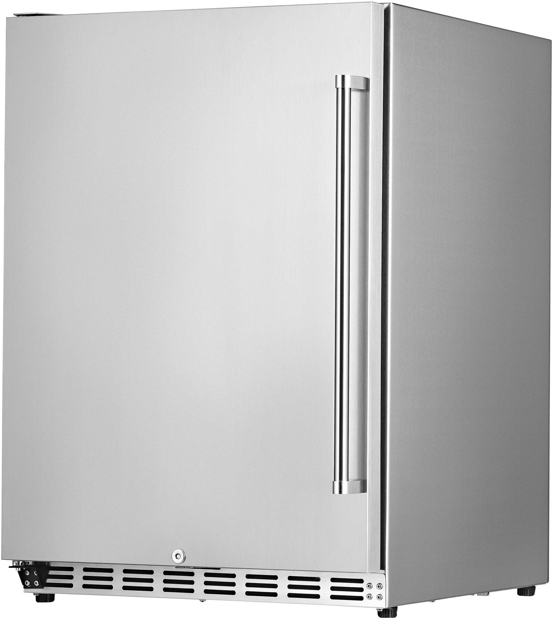 Alt View 18. NewAir - 160-Can Built-In Commercial Grade Wine and Beverage Cooler with Weatherproof Design for Indoor or Outdoor Use - Stainless Steel.