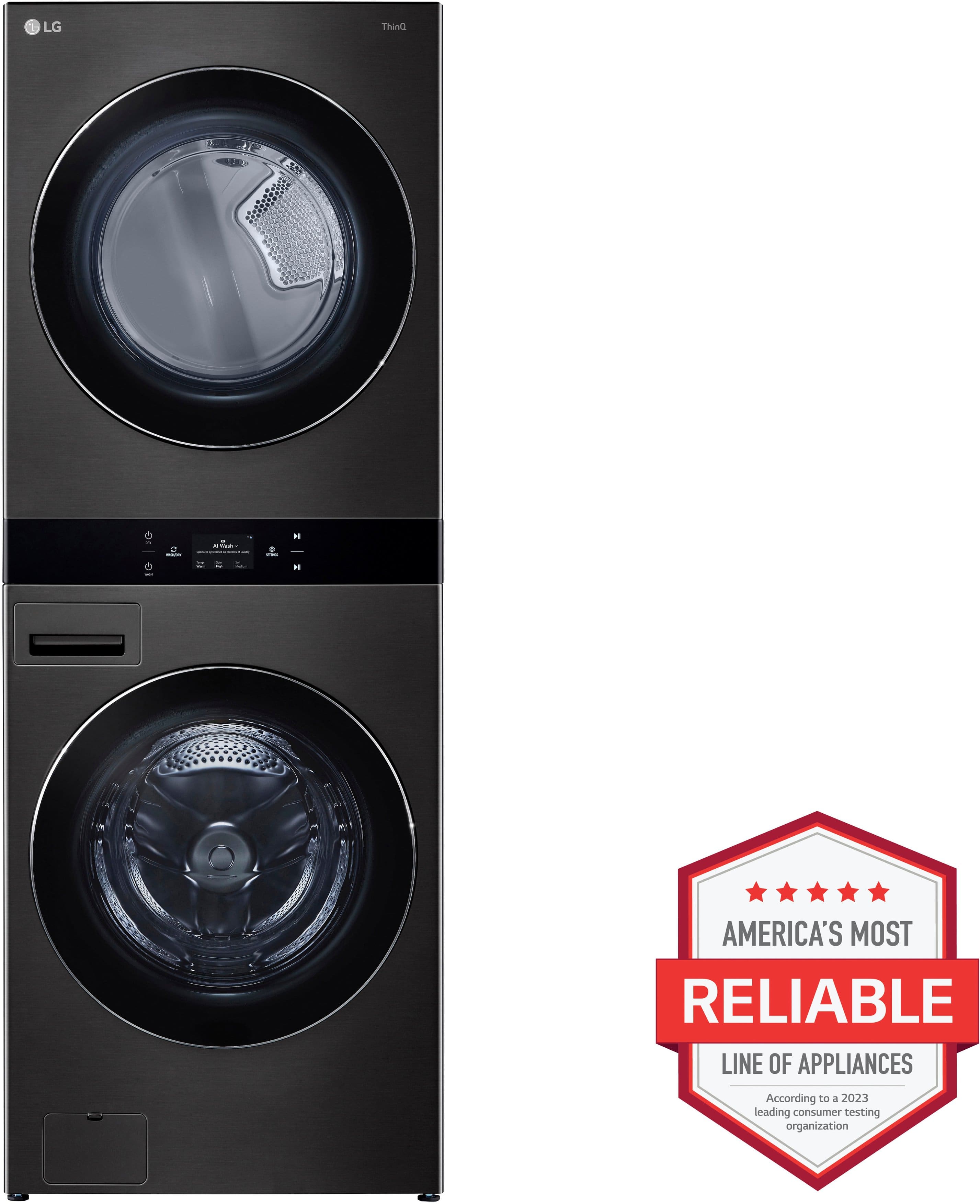 LG Theb . . - a - AMERICA'S MOST RELIABLE LINE OF APPLIANCES According to + 2023 leading consumer organization.