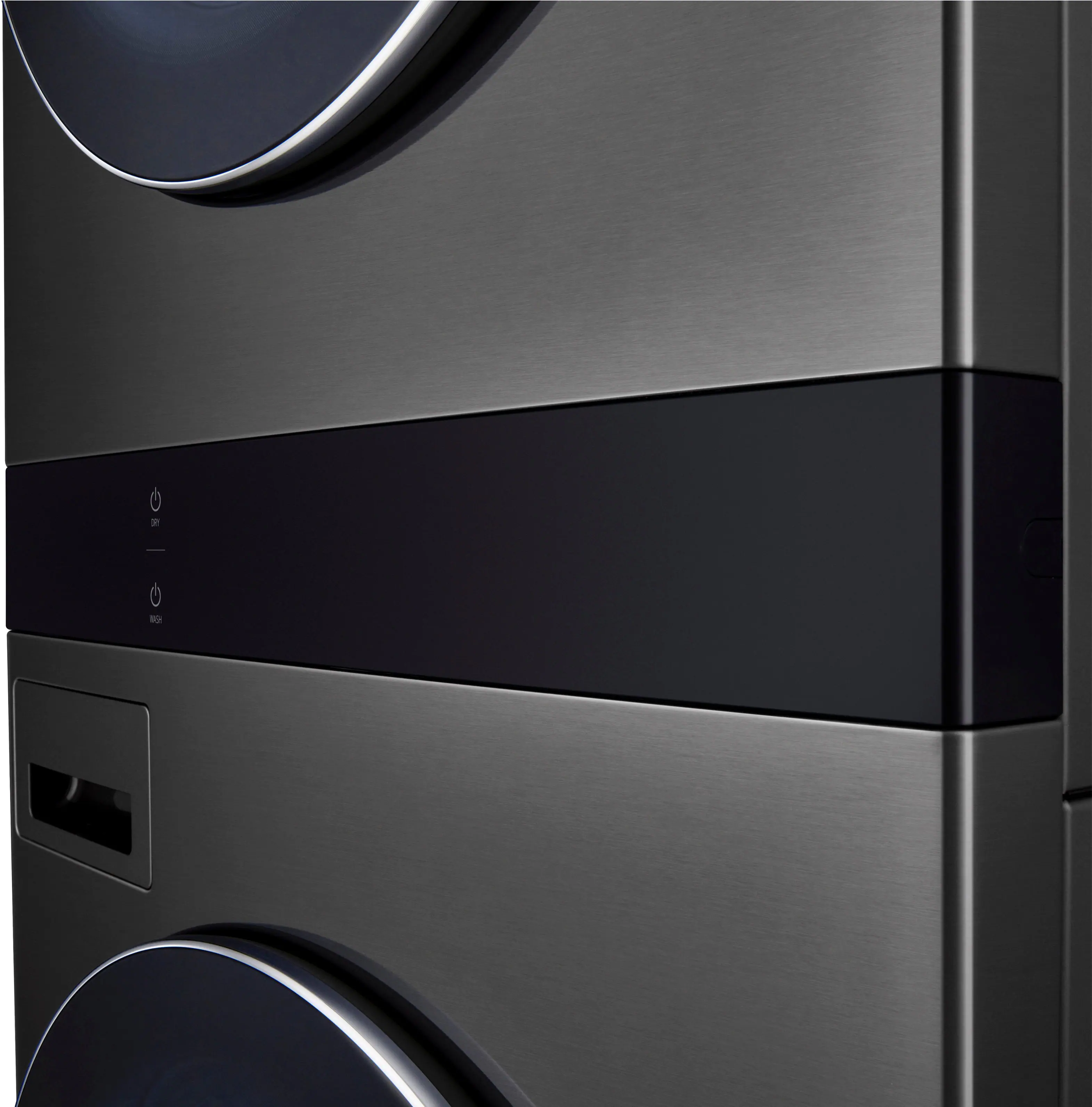 Alt View 27. LG - 5.0 Cu. Ft. HE Smart Front Load Washer and 7.4 Cu. Ft. Gas Dryer WashTower with Steam and Center Control - Black Steel.