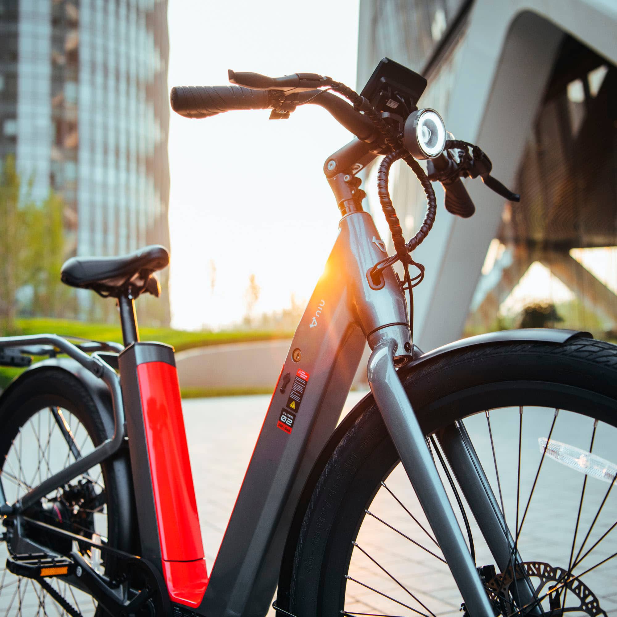 Alt View 16. NIU - BQi-C3 Pro eBike w/ up to 90 miles Max Operating Range and 28 MPH Max Speed - Black.