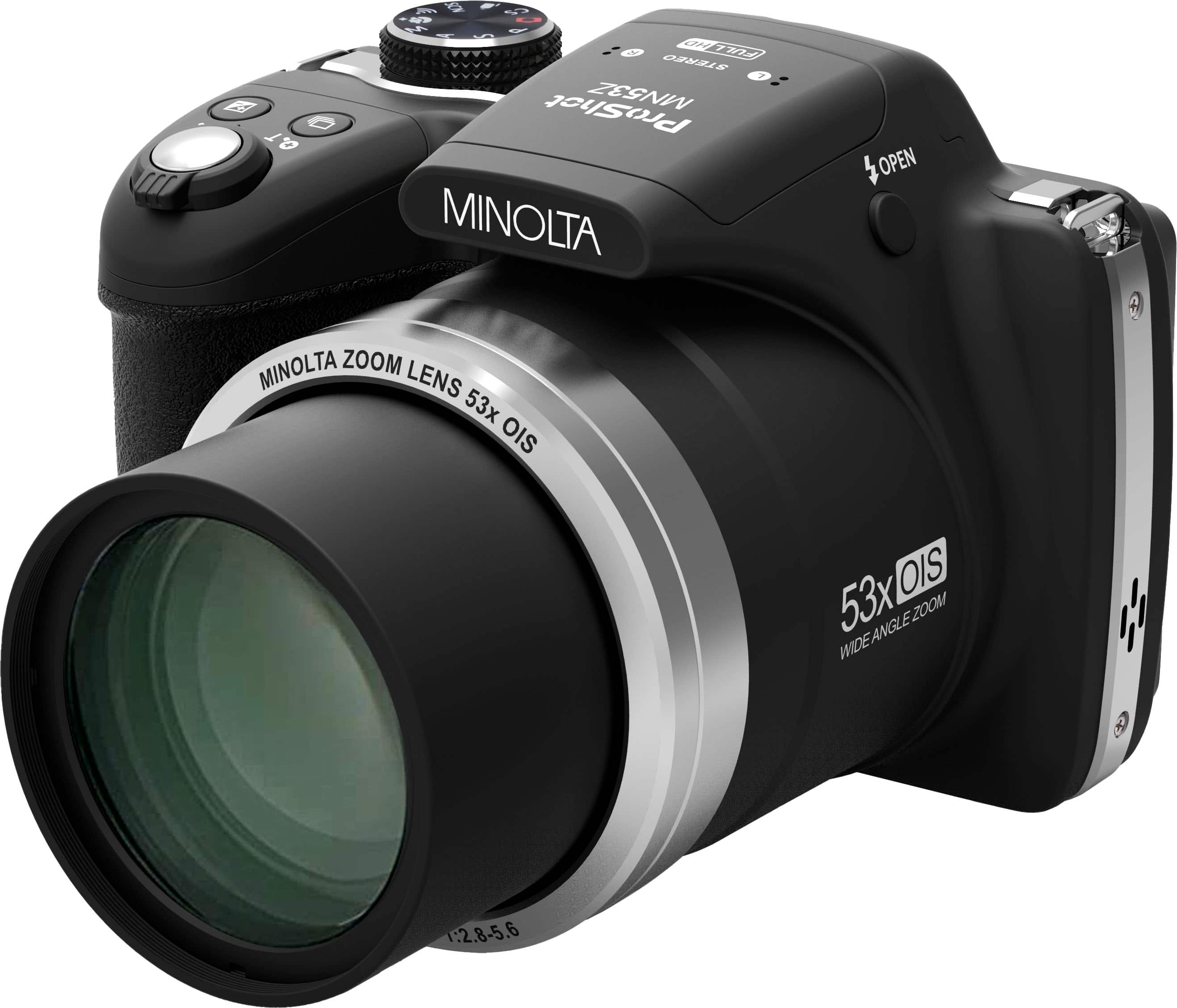 Front. Minolta - ProShot MN53Z 16.0 Megapixel Digital Camera - Black.
