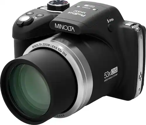 Front. Minolta - ProShot MN53Z 16.0 Megapixel Digital Camera - Black.