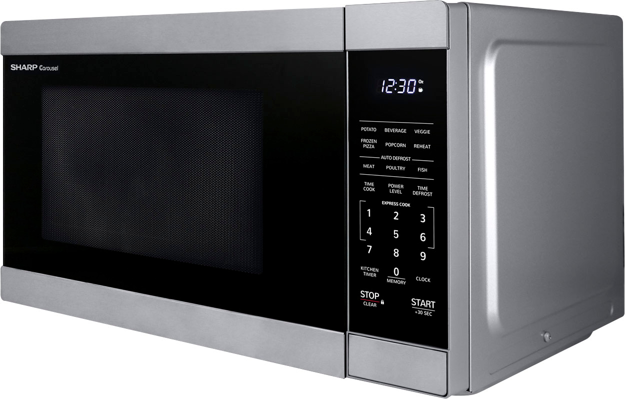 Sharp 1.1 cu ft Stainless Countertop Microwave with 1000 watts - Silver