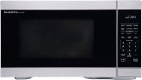 Sharp - 1.1 cu ft Stainless Countertop Microwave with 1000 watts - Silver - Front_Zoom