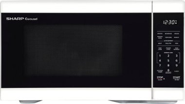 Sharp 1.1 cu ft White Countertop Microwave with 1000 watts - White - Front_Zoom