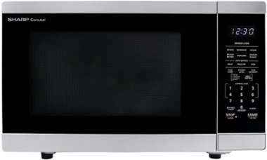 Sharp 1.4 cu ft Stainless Countertop Microwave with Sesor cooking and Inverter Technology - Silver - Front_Zoom