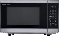 Sharp 1.4 cu. ft. Stainless Countertop Microwave Works with Alexa - Stainless Steel - Front_Zoom