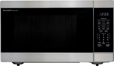 Sharp 2.2 cu ft Stainless Family Size Countertop Microwave with Sensor cooking and  Inverter Technology. - Siver - Front_Zoom