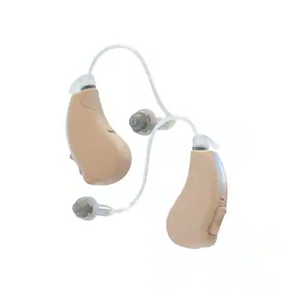Front. Lucid Hearing - OTC Engage Premium Hearing Aids iPhone - Beige.